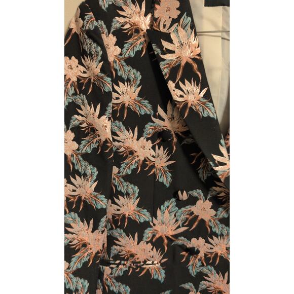 ASOS Men’s Floral Jacquard Blazer Black Size 42 Like New - Picture 2 of 6